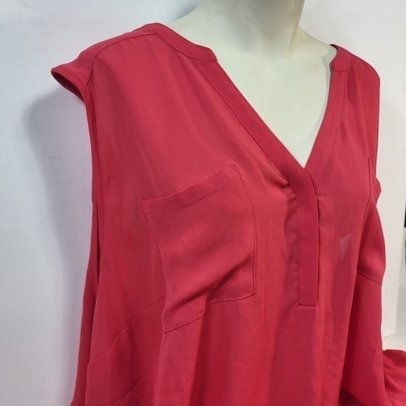 Torrid Harper Georgette Pullover 3/4 Sleeve Blouse - Picture 4 of 9